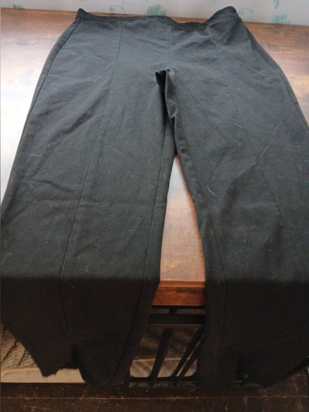 Women's Black Straight-Leg Casual Dress Pants